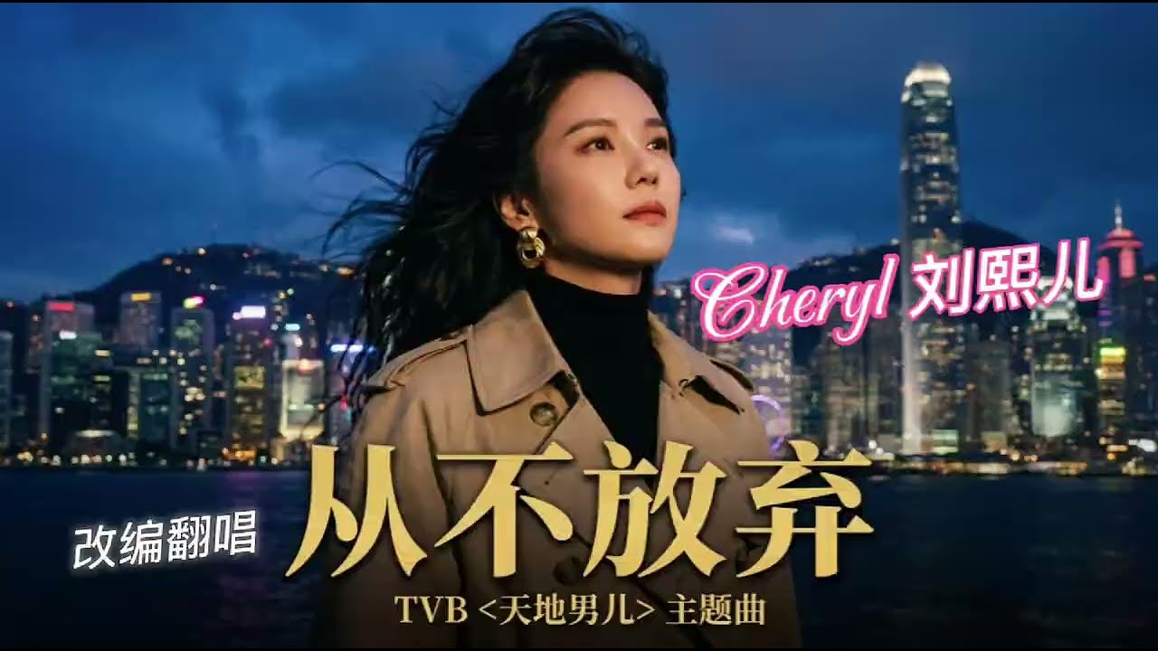 回到那充满故事的电视剧岁月！📺《从不放弃》——Cheryl 刘熙儿【动态歌词MV】｜ “一絲絲記憶，勾起了一串串滋味.....”TVB《天地男儿》主题曲女声版，前奏一响全是回忆！