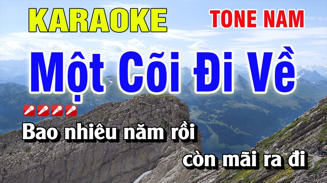 Karaoke Một Cõi Đi Về Tone Nam Nhạc Sống Hay Nhất | Hoàng Luân