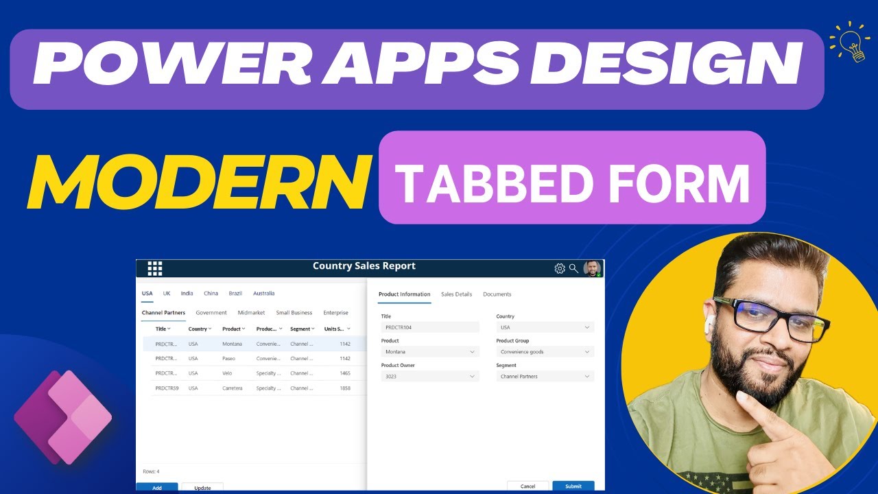 Как создать современную форму с вкладками в Power Apps #powerapps #sharepoint #design #tablist