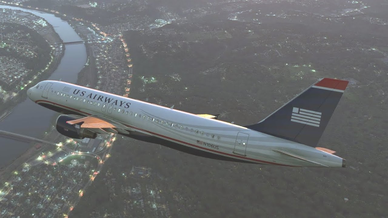 MSFS | Fenix v2B1 | US Airways Flt 1034 | Arrival in Pittsburgh