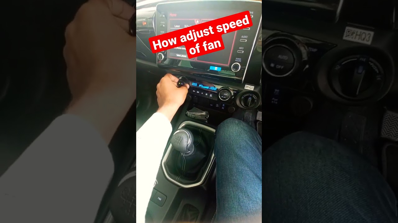 How to adjust speed of AC in Toyota Hilux