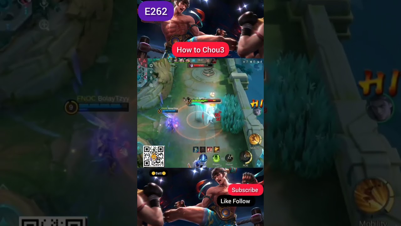E262 How to Chou 3 #shorts #mobilelegends #chou #choumontage #choumlbb