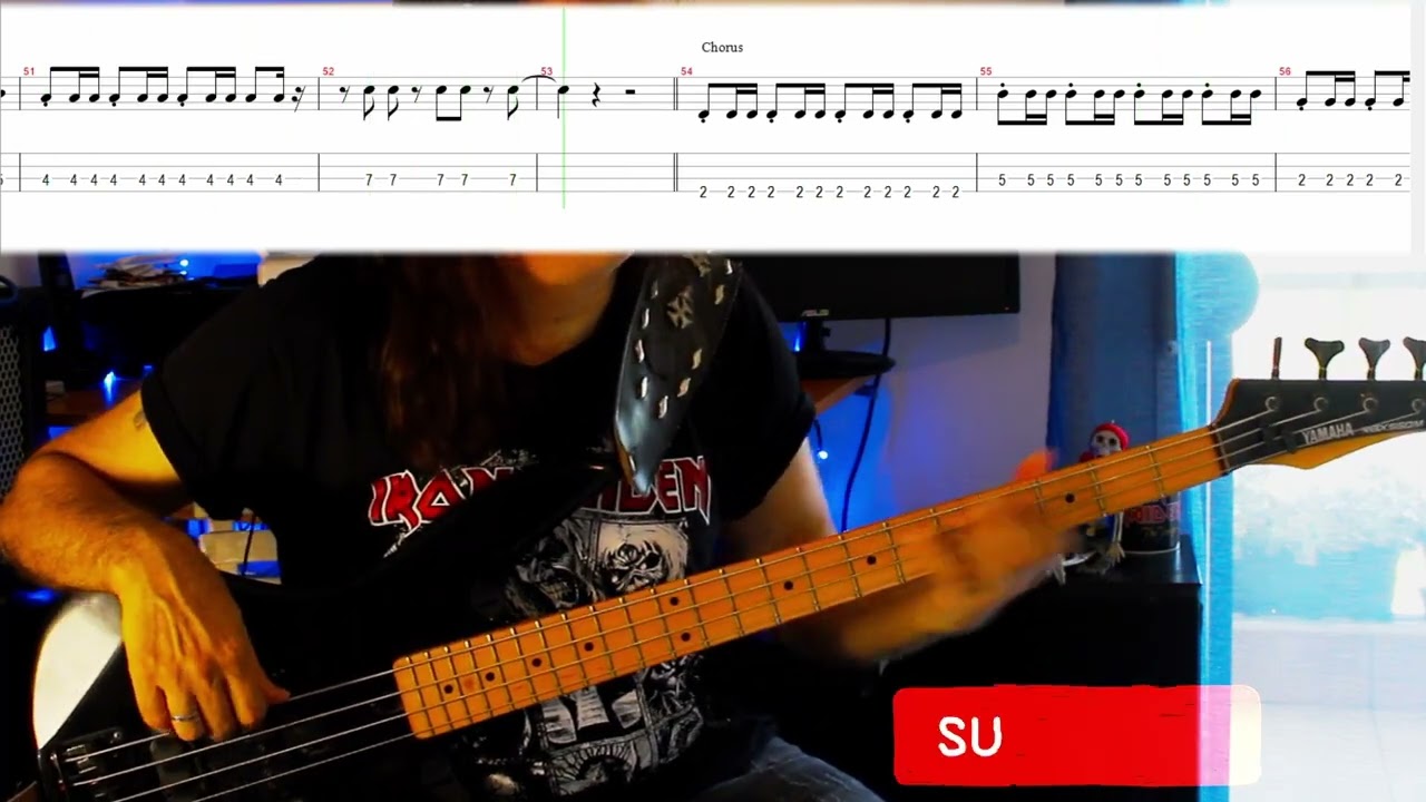 Europe - Final Countdown - Bass Cover - Lesson with Tab and Score
