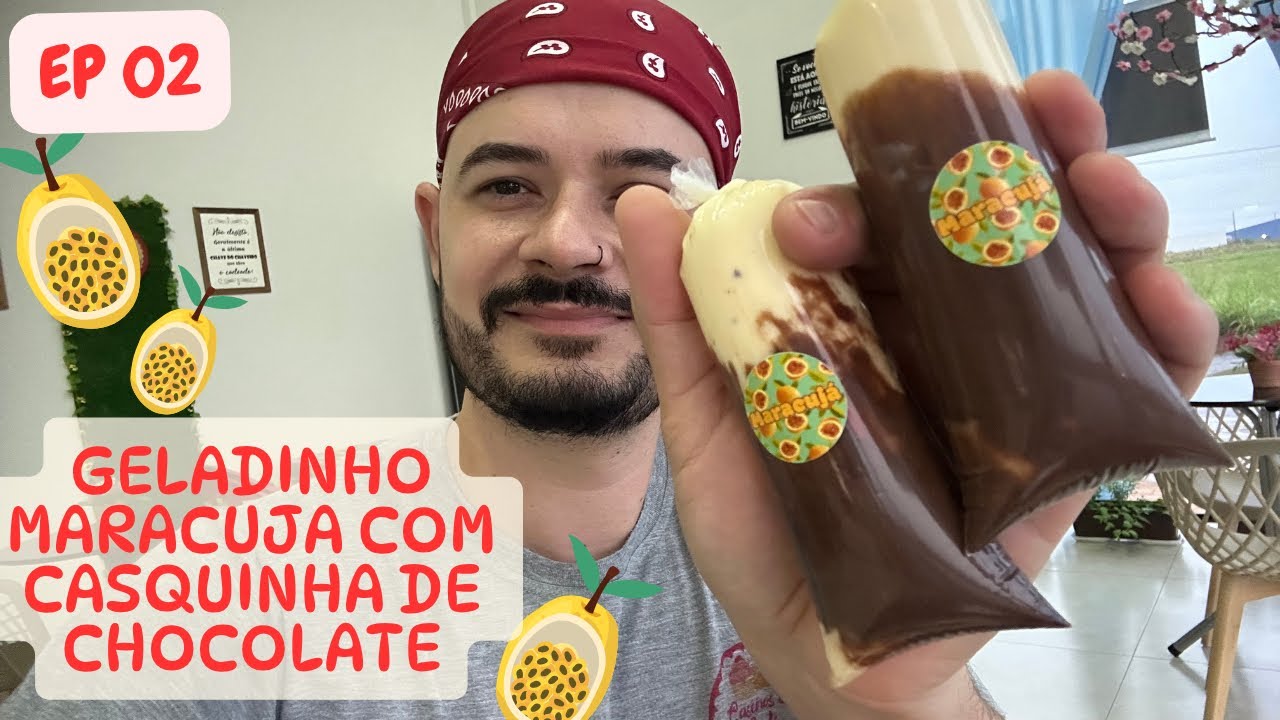 💥FAÇA GELADINHO DE MARACUJÁ COM CHOCOLATE e VENDA MUITO! Receita SUPER CREMOSA! Ganhe dinheiro! 