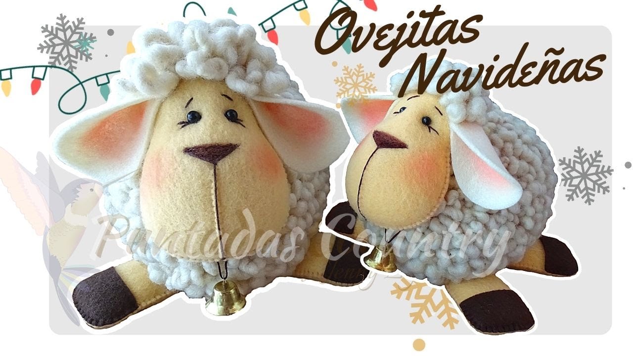 NAVIDAD MANUALIDADES Ovejas con Fieltro PASO a PASO