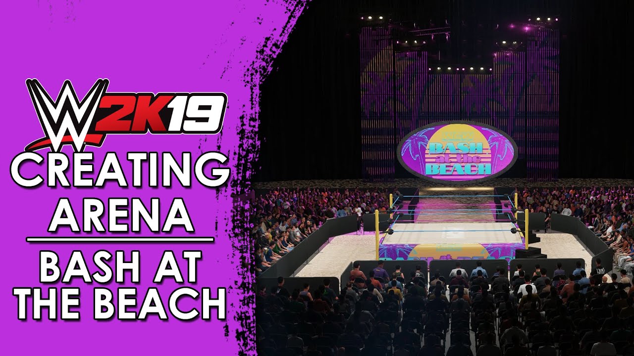 WCW BASH AT THE BEACH - WWE 2K19 CREATE AND ARENA