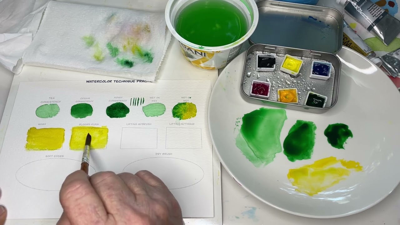 Watercolor Technique Demo by Skysetter Designs Watercolor Kits
