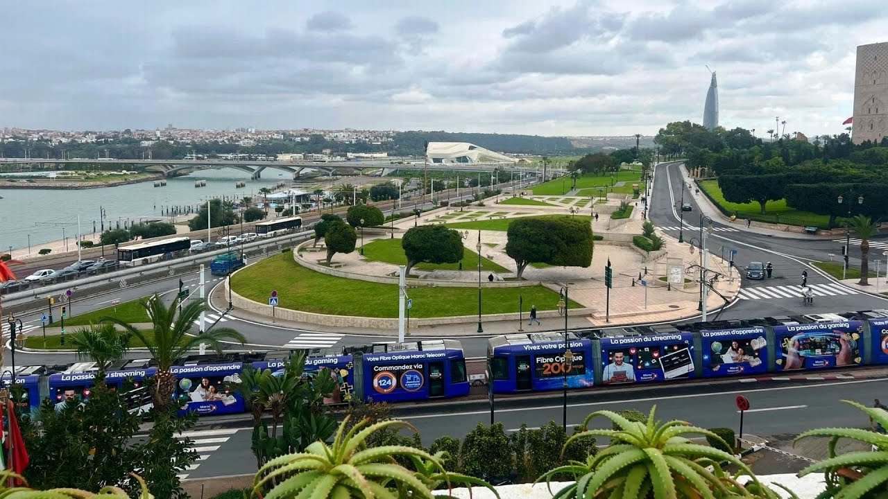 RABAT Salé شوف من أروع جولاتي بمدينة الأنوار مرورا بشوارع مولاي الحسن وبرج محمد السادس ومدار سلا