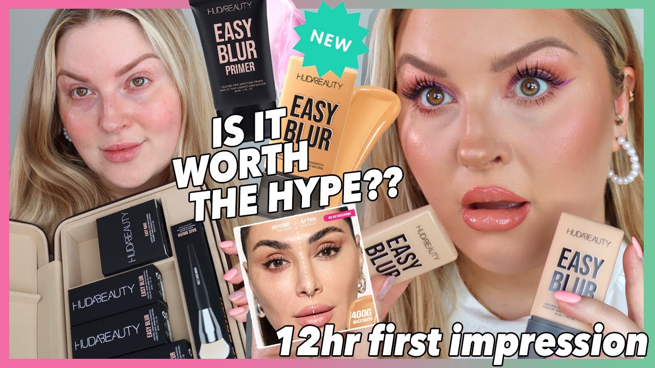 NEW 😱 Huda Beauty Easy Blur Foundation 🛍️ FIRST IMPRESSION REVIEW