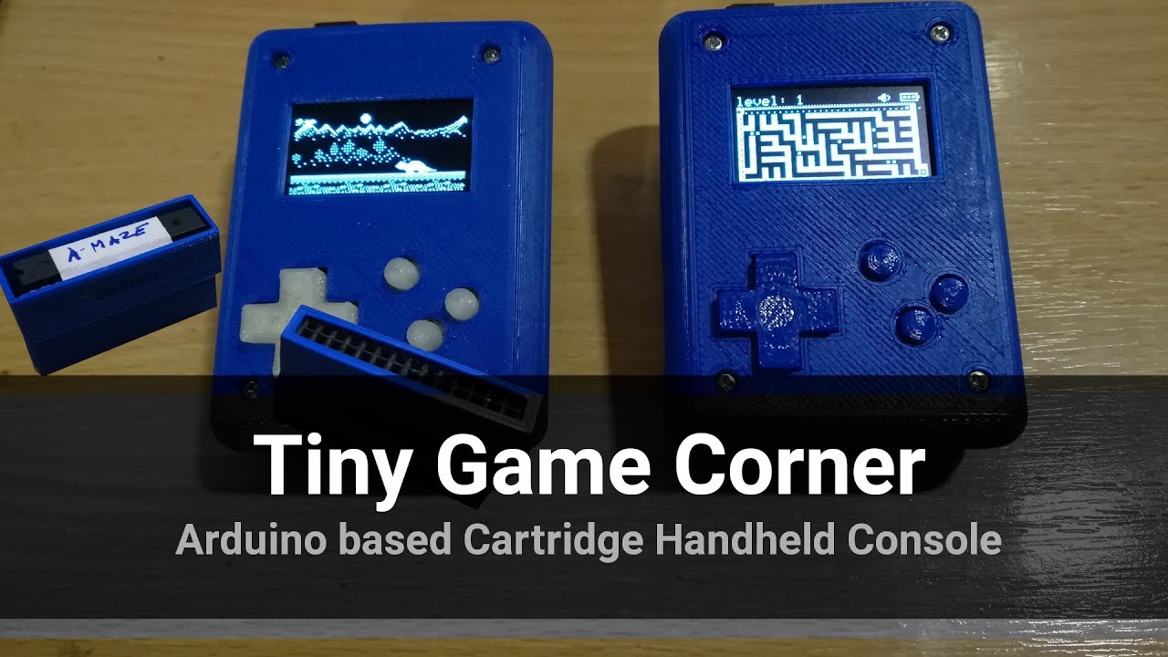 Arduino Based Cartridge Game Handheld Console - Tiny Game Corner