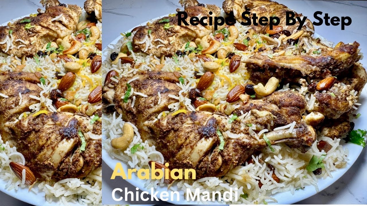 Chicken Mandi Recipe With Smoky Flvoured Rice & Chicken Mandi Without Oven - Famous Arabian Dish