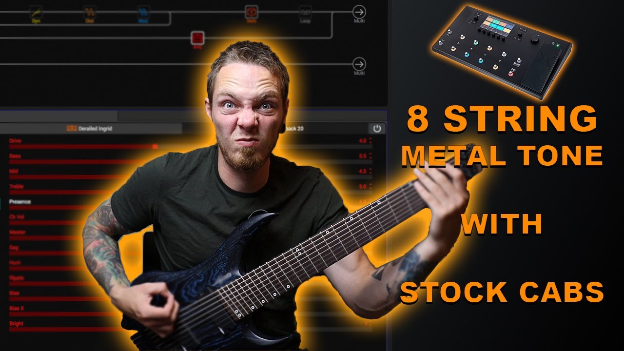 8 STRING METAL TONE USING LINE 6 HELIX | The Rev Purple goes 