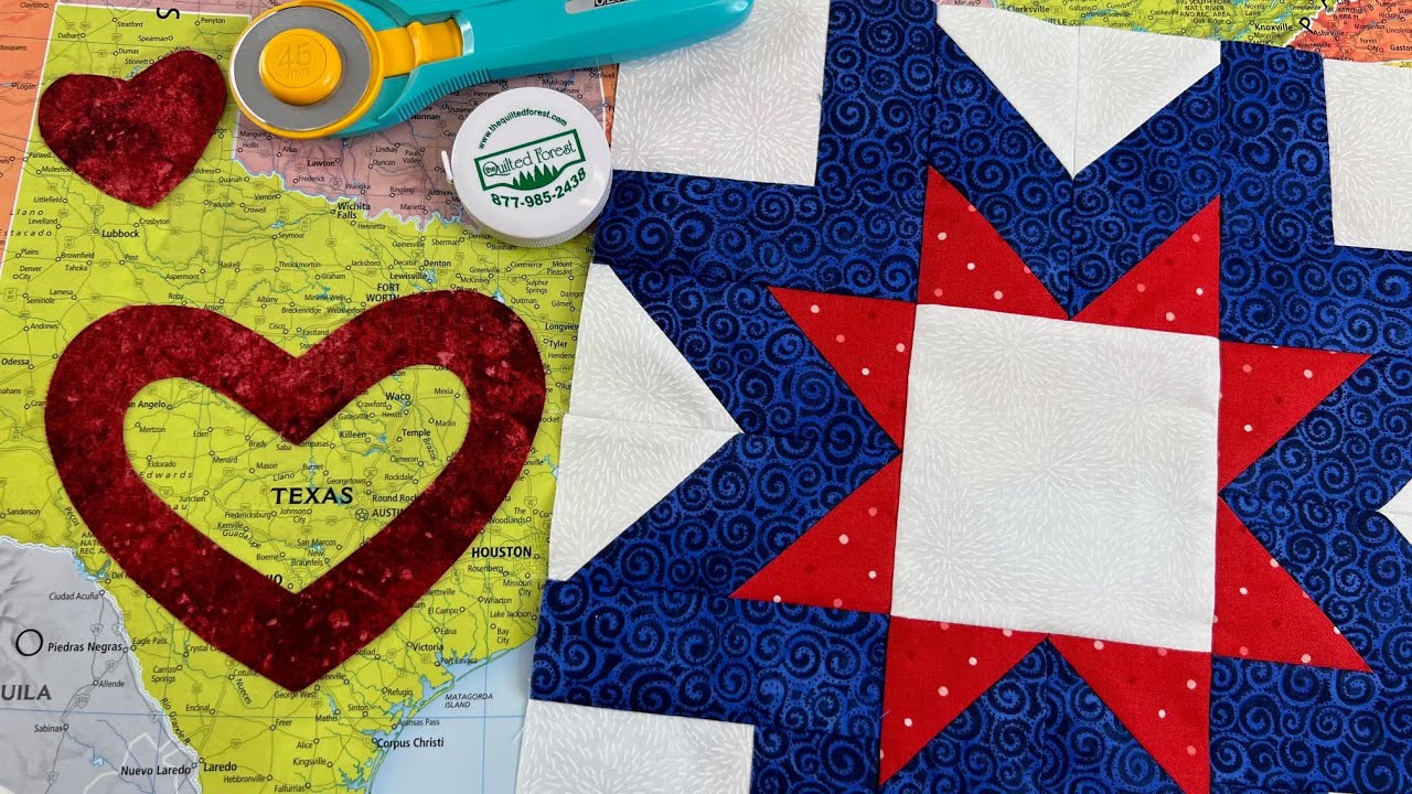 Texas - Block 43 of 50! Celebrating the States Block of the Month - a 4+ year quilt project!
