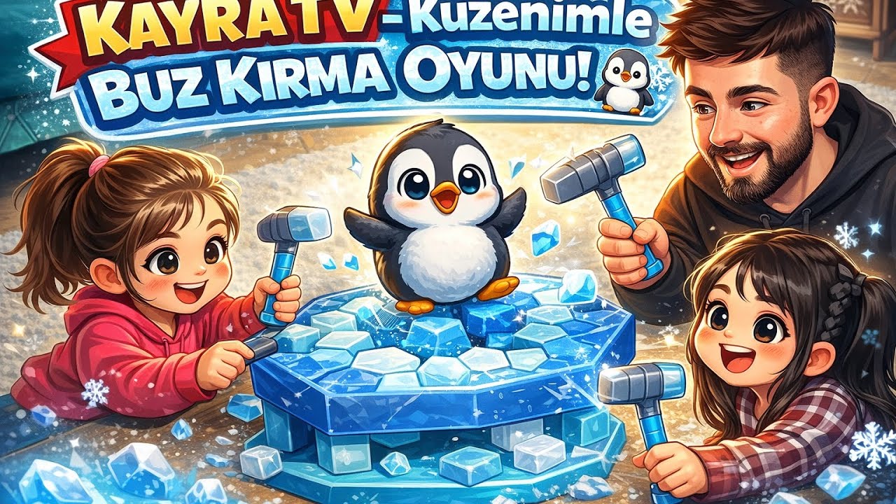 Kayra ve Kuzeni Buz Kırma Oyunu Oynuyor! ❄️ Kim Düşürecek? 😄
