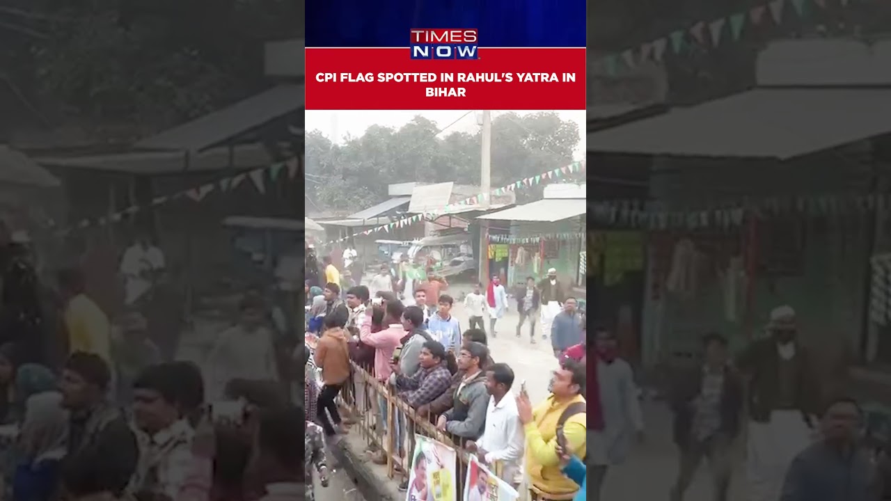 CPI Party's Flag Spotted In Rahul Gandhi-Led Congress' Bharat Jodo Nyay Yatra #shorts