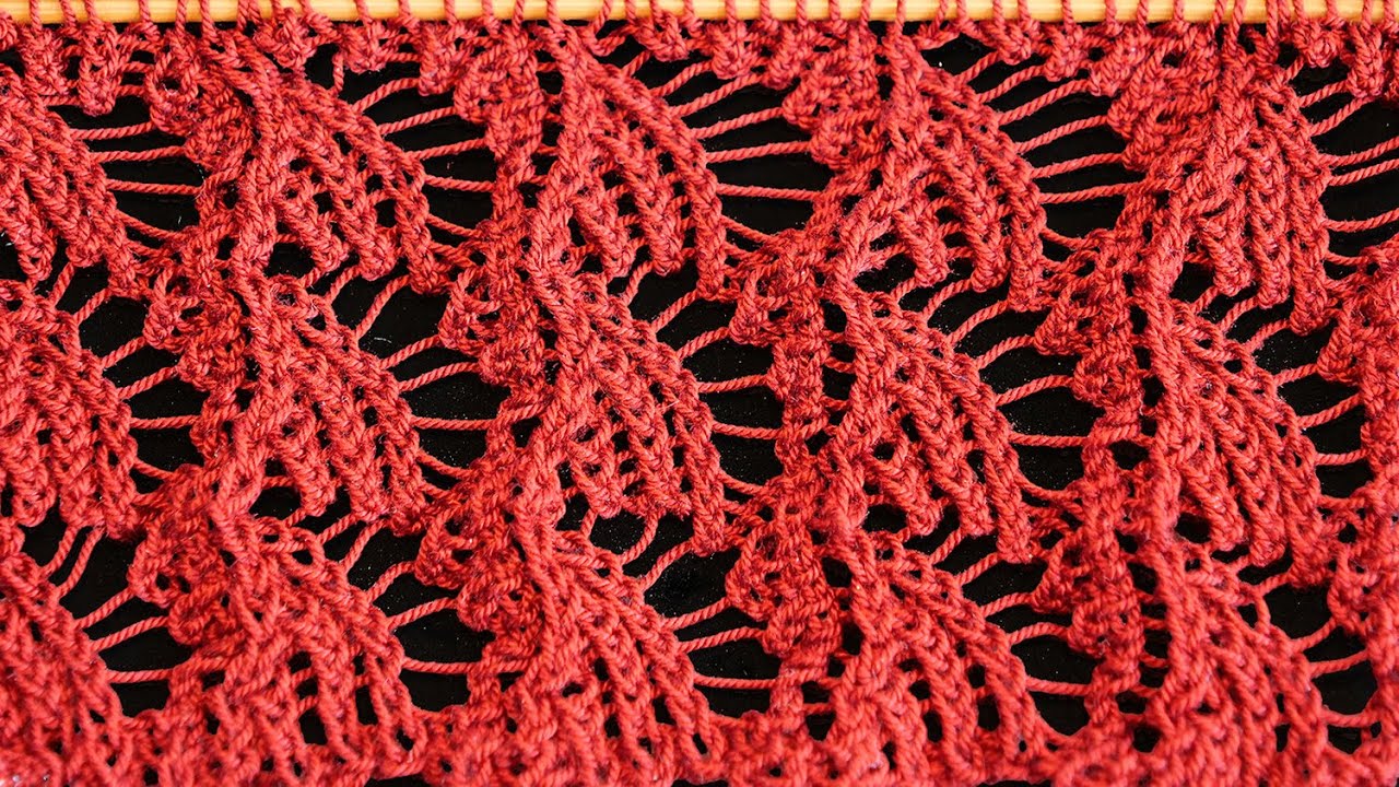 Ажурный узор «Ракушки» спицами 🐚 Openwork Shells knitting pattern