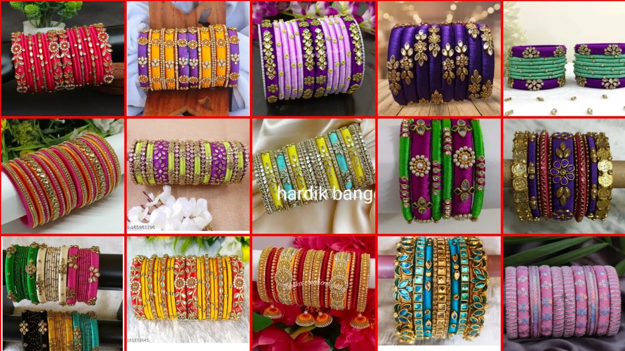 silk thread bangles designs from meesho/thread bangles designs 2025/thread bangle #meesho #trending