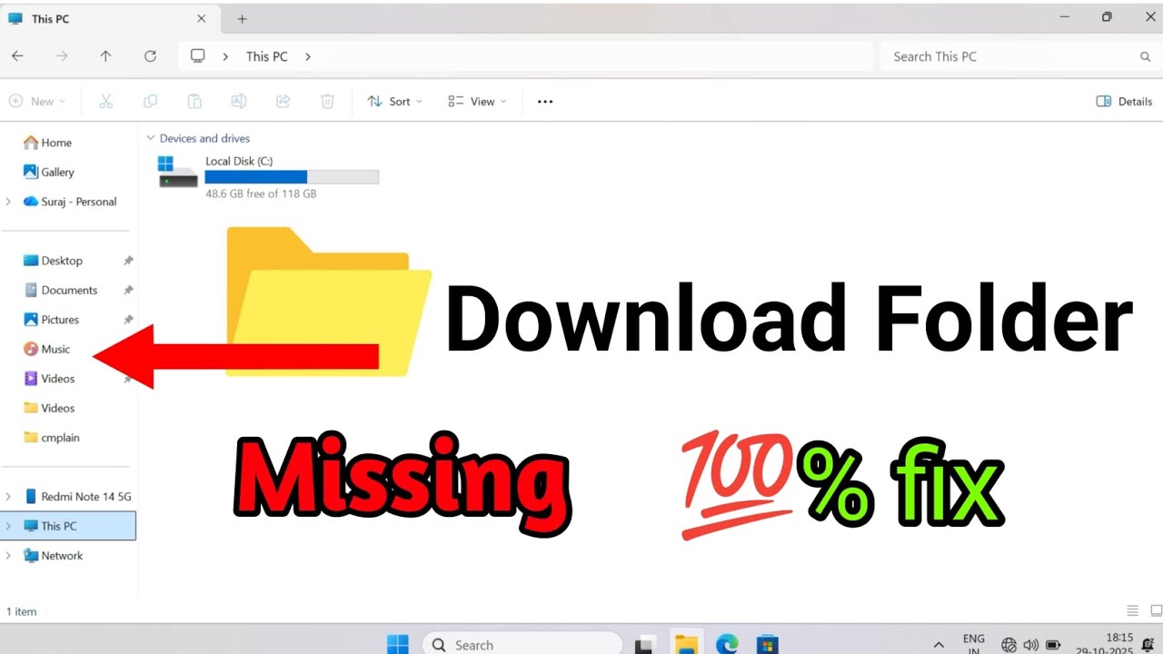 Download Folder Missing in Windows 11