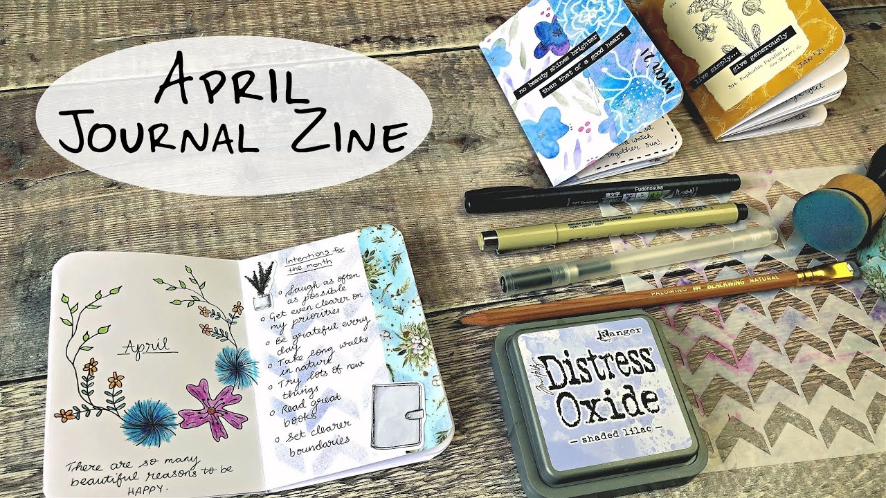 Учебное пособие по апрелю в журнале Zine | Journal With Me