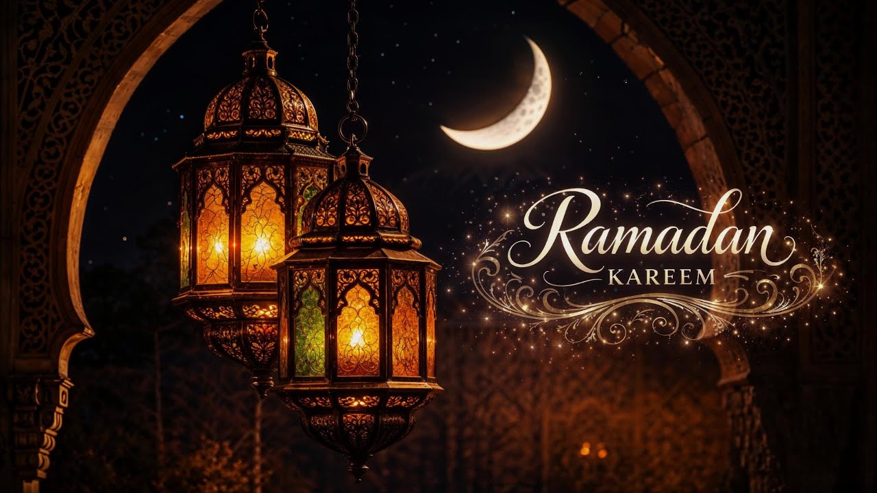 Ramadan lanter 🌙 رمضان كريم | Peaceful Islamic Ambience| Tv art خلفية شاشة رمضانية للمنازل والمقاهي