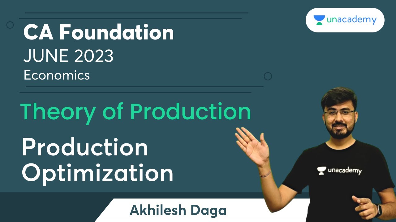Production Optimization | Theory of Production | Economics | Akhilesh Daga
