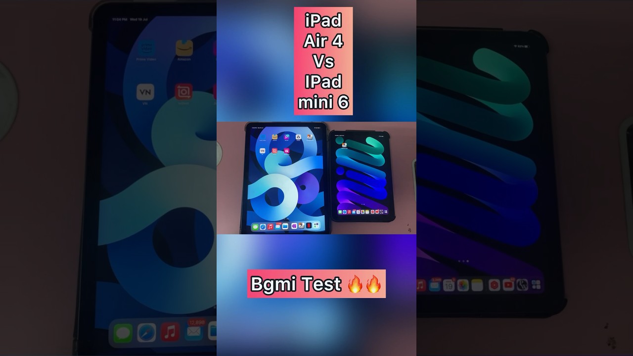 iPad mini 6 Vs IPad Air 4 Bgmi Test 🔥🔥#apple #ipad #bgmi #pubgmobile #shorts #youtubeshorts
