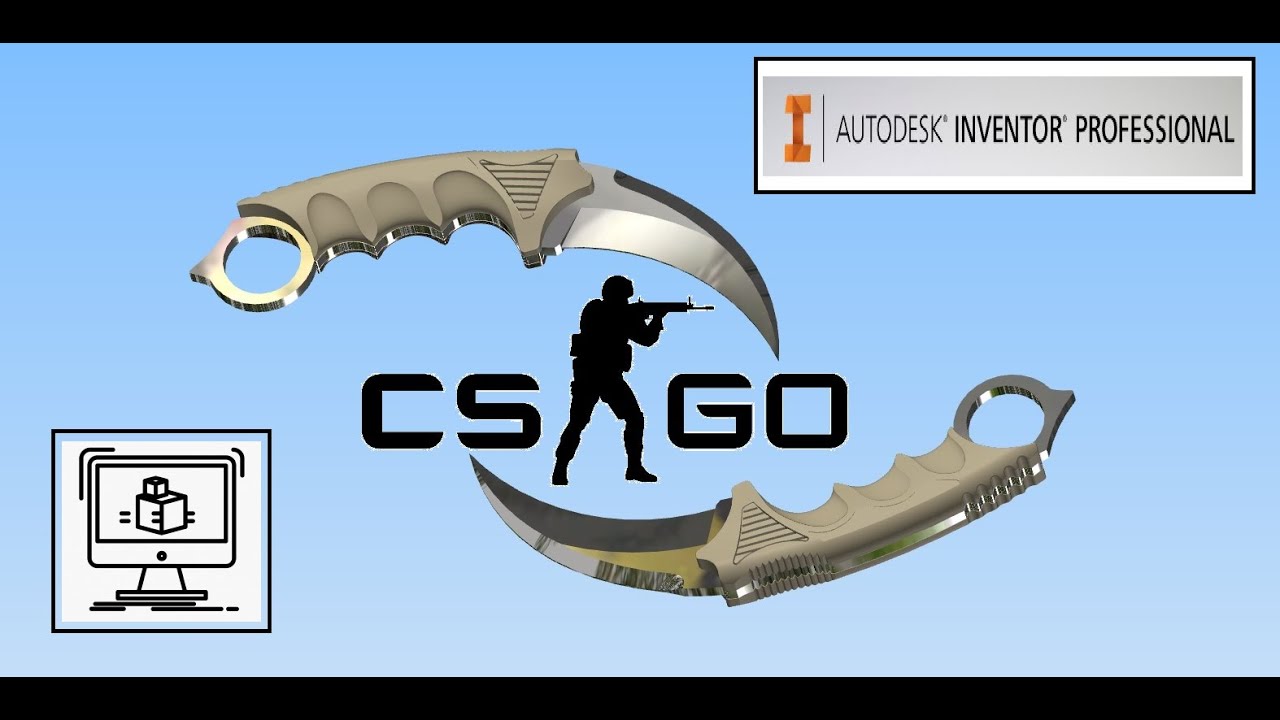 Поверхностное моделирование в Autodesk Inventor, нож Керамбит CS GO