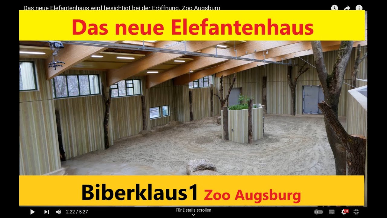 Das neue Elefantenhaus wird besichtigt bei der Eröffnung. Zoo Augsburg