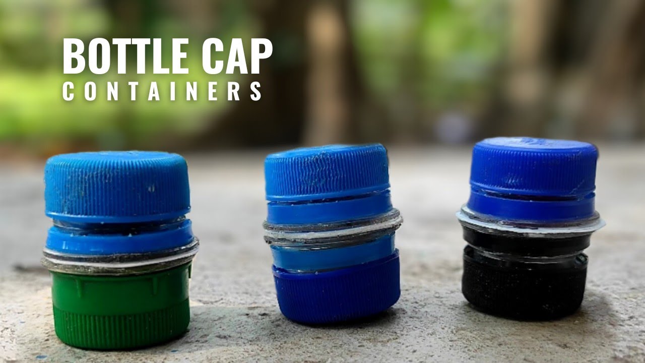 How To Make Bottle Cap Containers | Plastic Bottle Recycle Ideas