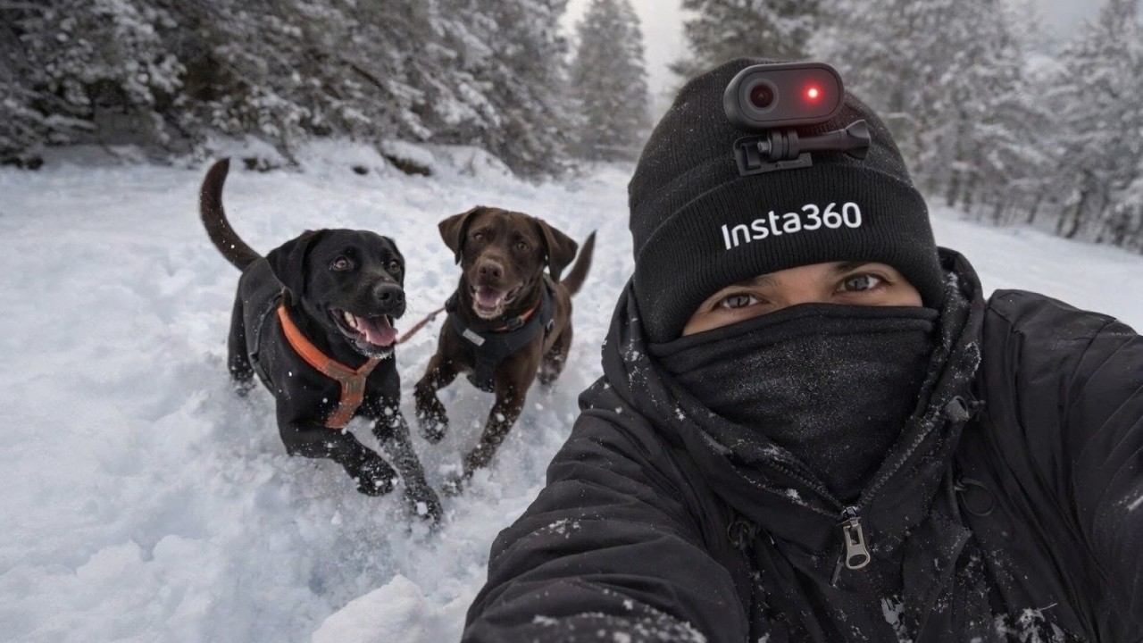 Winter Walk in Oslo, Norway with 2 Labradors (Insta360 POV)