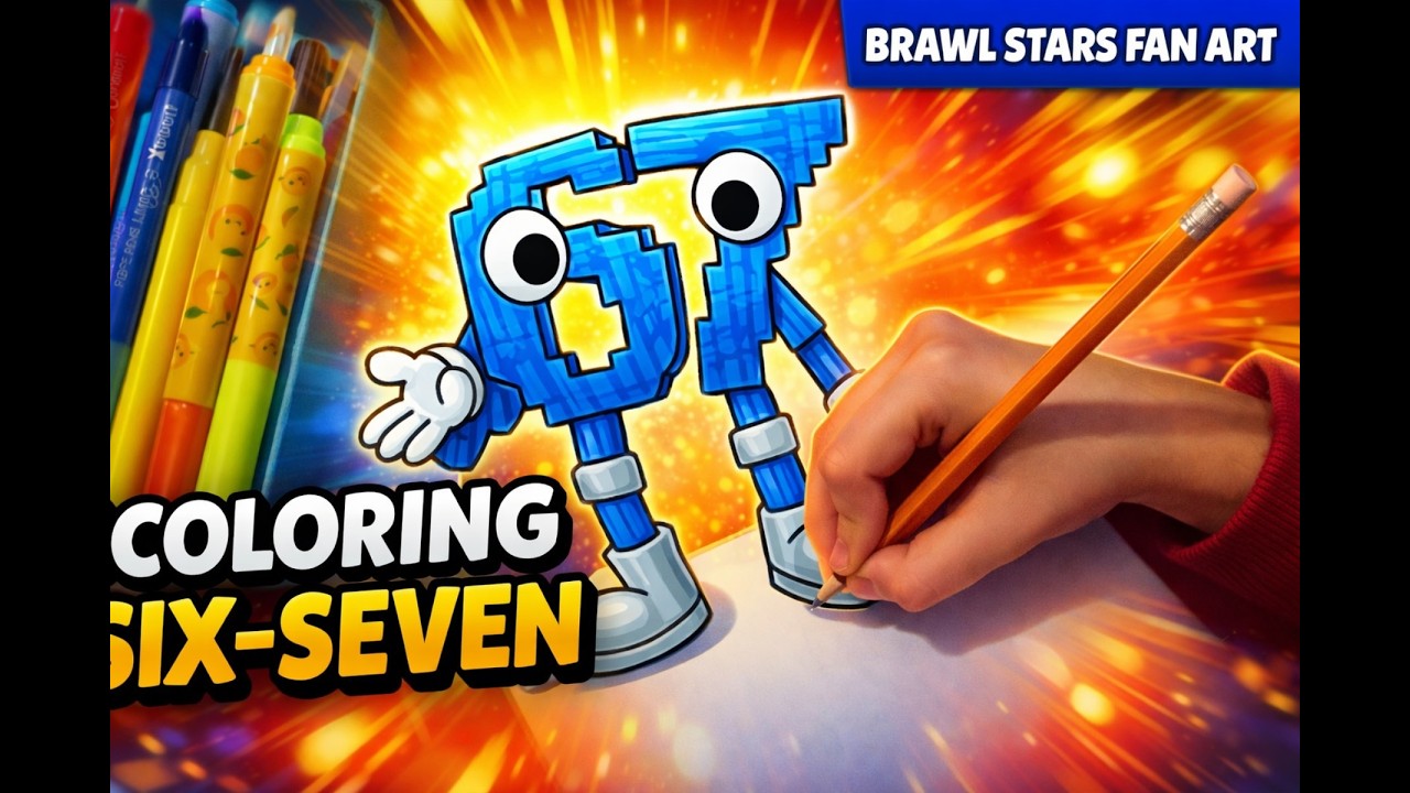 Coloring Brawler Six–Seven 🎨 | Brawl Stars Fan Art