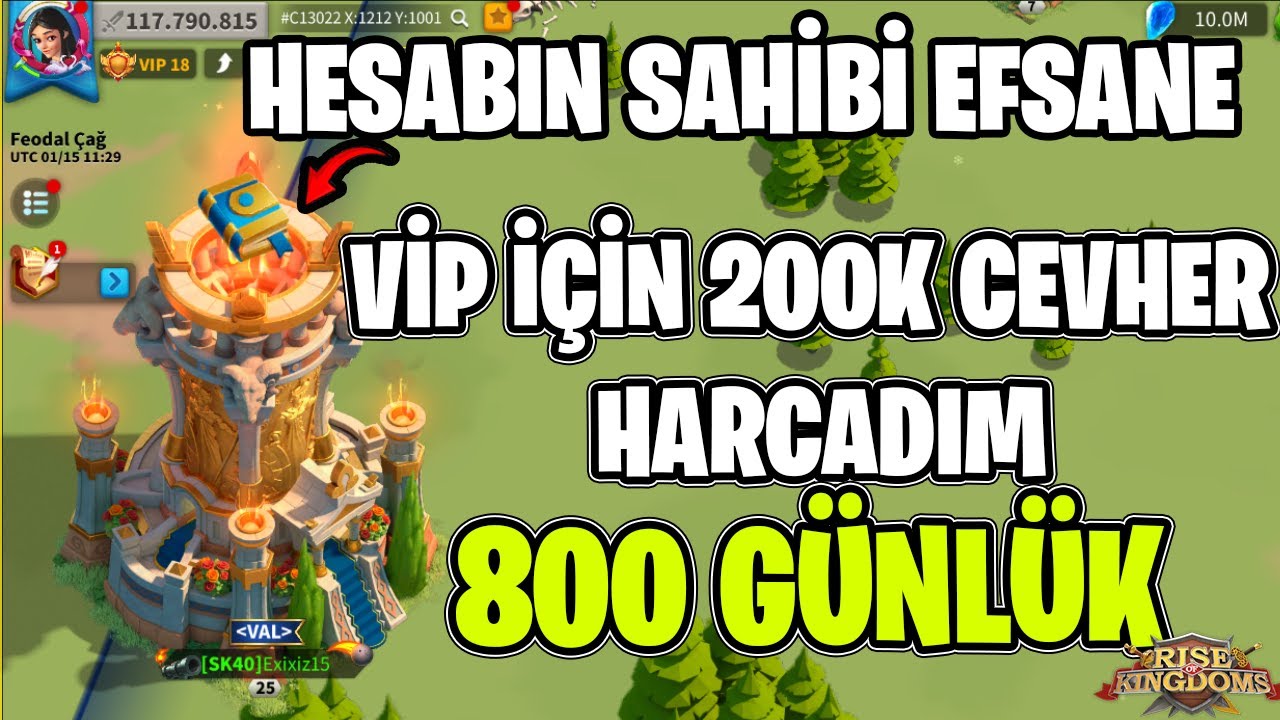 SIFIRDAN HESAP KENDİSİ YAPAN İNSAN: 894 GÜN VE VİP 18 HESAP İNCELEME - Rise of Kingdoms