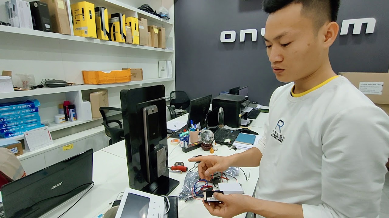 Kết nối chuông hình Pana với khoá điện tử Samsung. Anycomteck.con