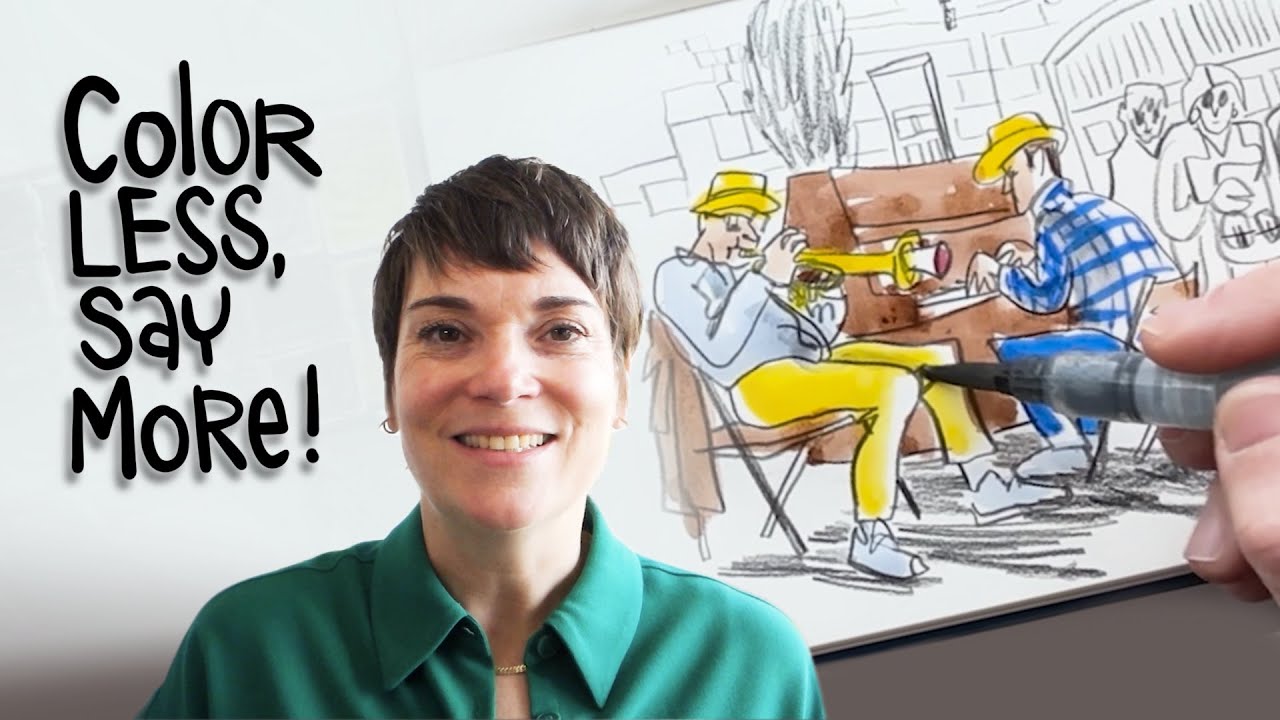 Urban Sketching Tip: Don’t Color Everything