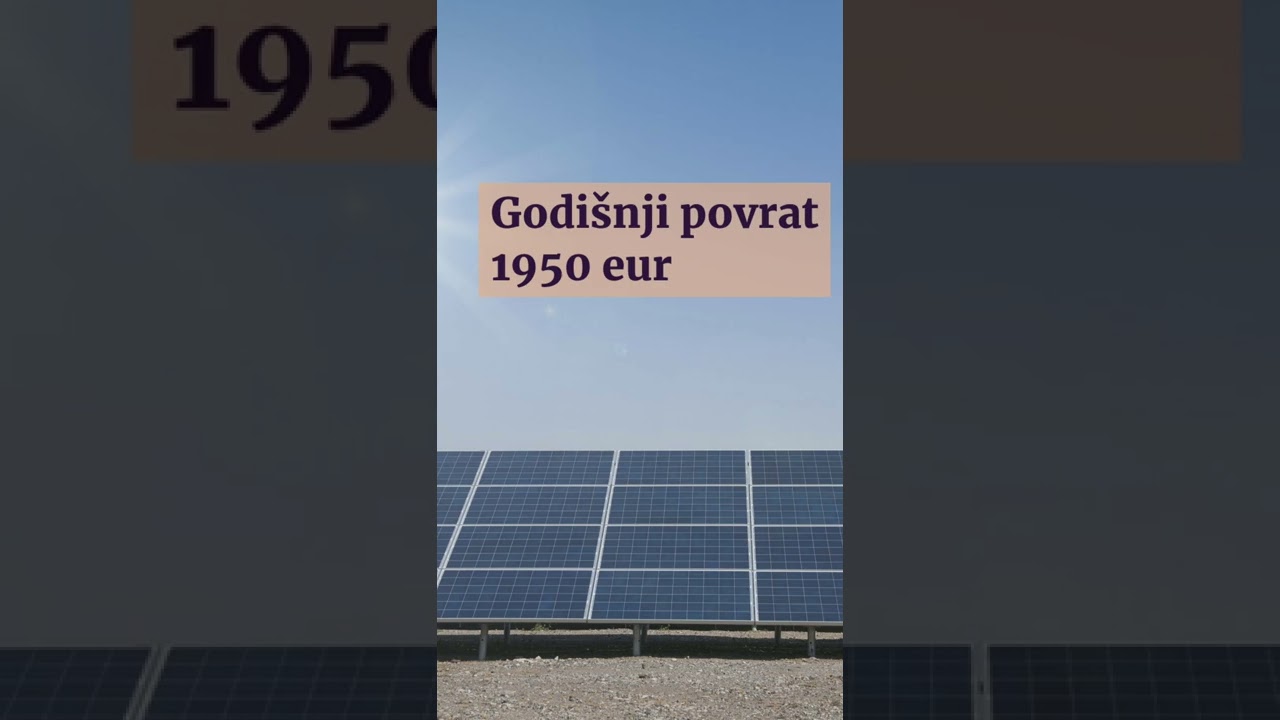 Za koliko vremena se otplati solarna elektrana od 10,8 kW?  Projekcija je data okvirno