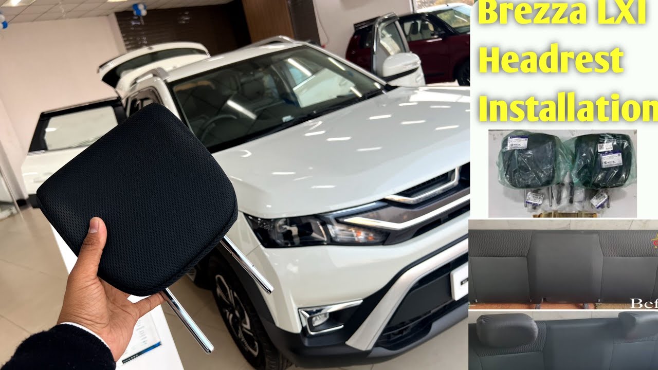 Rear Headrest installation | Maruti New Brezza LXI | base model ko top model kaise banaye 