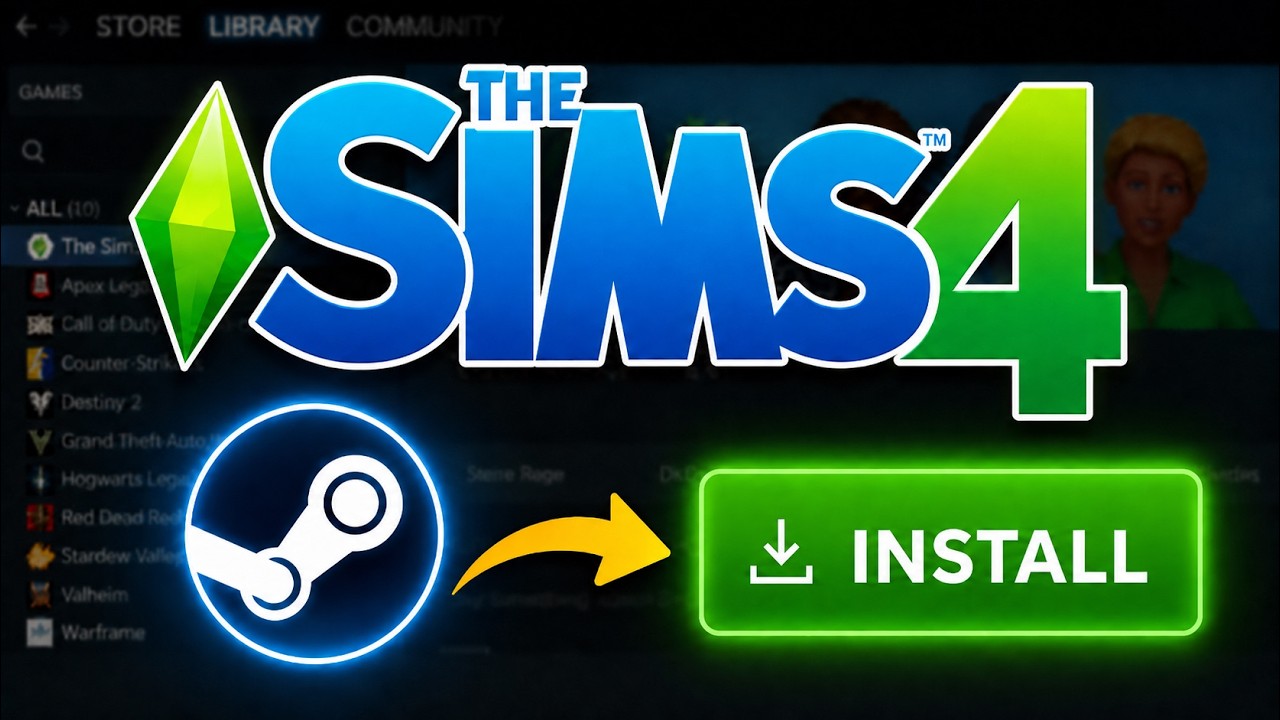How to INSTALL The Sims 4 on Steam | Download and Play The Sims 4 on PC