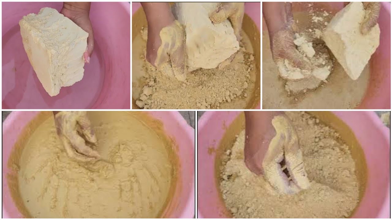 Multani mitti |Soft powdery water crumbling | KHSH ASMR