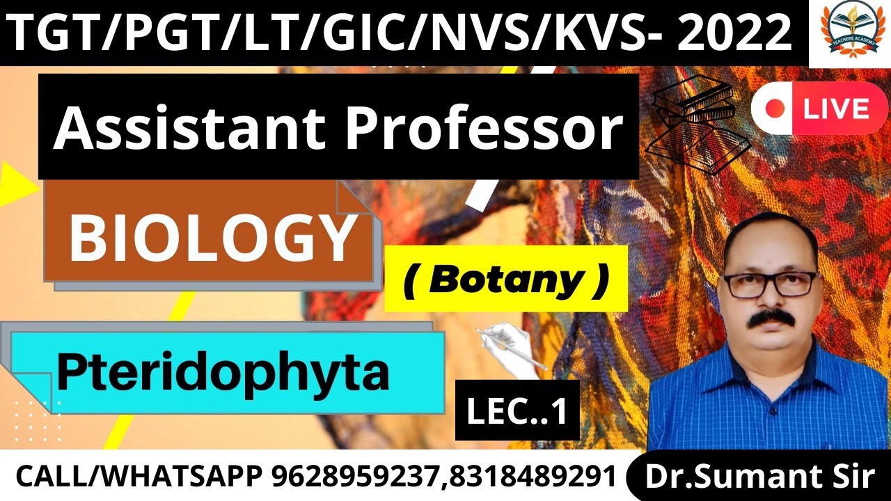 TGT /PGT BIOLOGY 2022/TGT BIOLOGY EXAT DATE /TGT BIOLOGY SYLLABUS 2022preparation,PTERIDOPHYTA