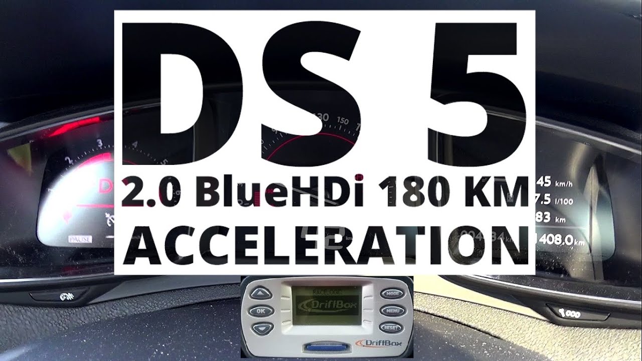 DS 5 2.0 BlueHDi 180 hp (AT) - acceleration 0-100 km/h