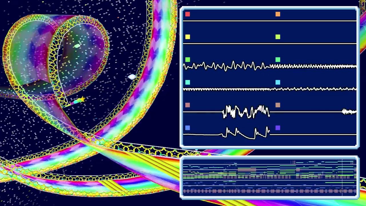 Rainbow Road - Mario Kart DS - Deconstruction with Oscilloscopes