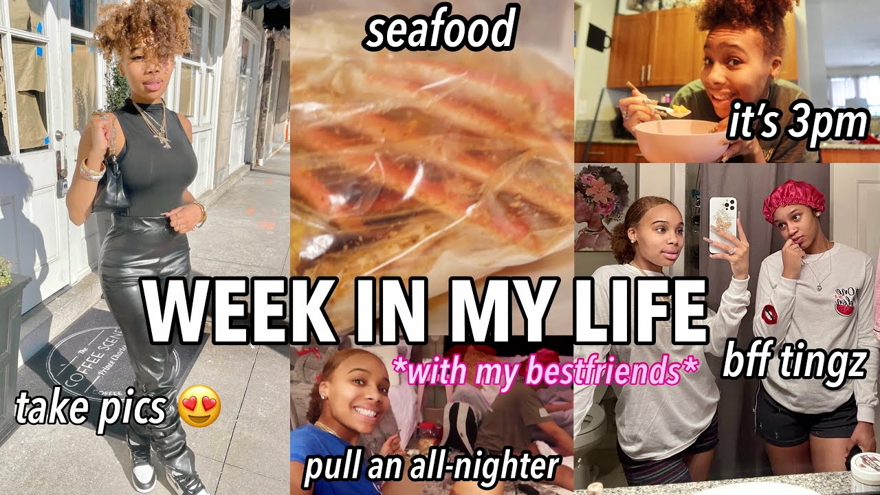 vlog: a *REALISTIC* week in my life *take pics, pull all-nighters w/ bffs, seafood, diy shirts, etc*
