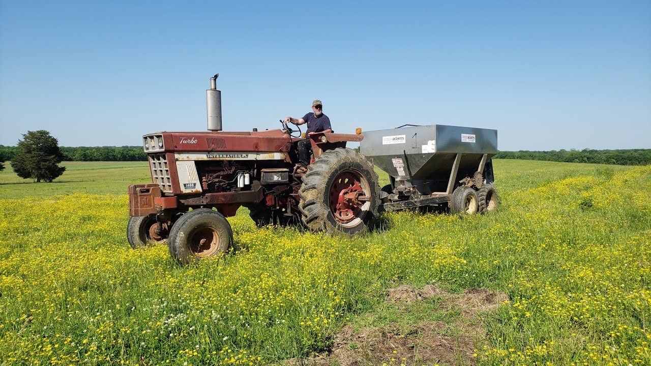 Spreading Fertilizer on Hay Fields