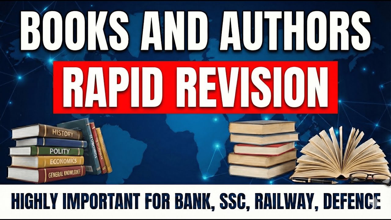 BOOKS AND AUTHORS | IMPORTANT STATIC GK FOR BANK,SSC MTS / CGL & CHSL AND ALL EXAMS OF 2026