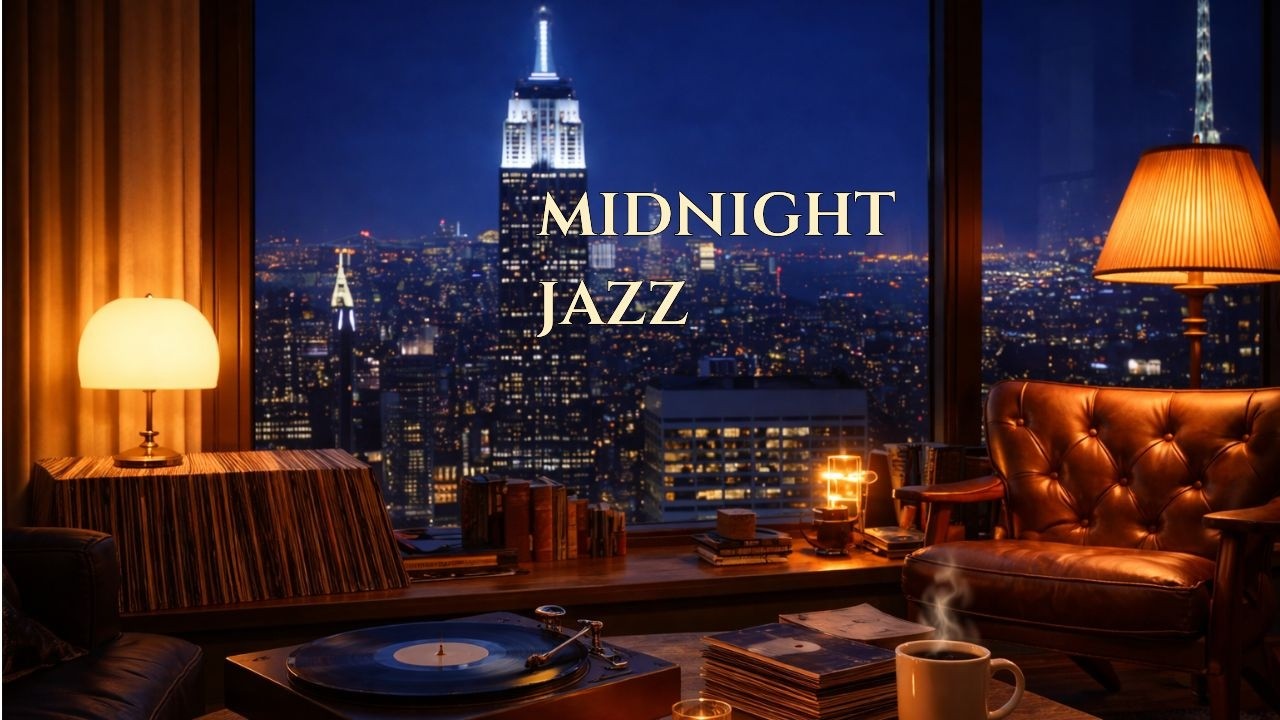 고요한 겨울밤을 위한 아름다운 피아노 재즈 | Slow Midnight Jazz in New York (55 BPM)