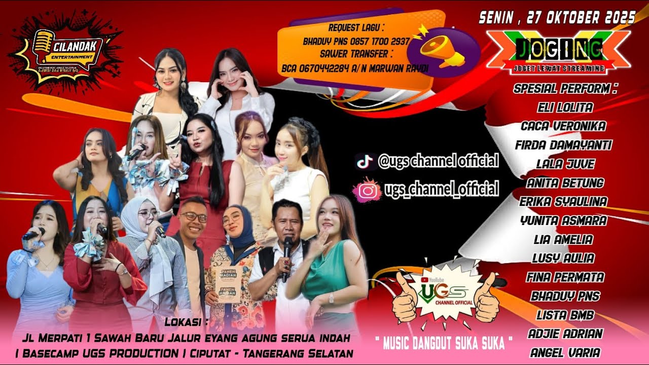 Live Streaming |  UGS CHANNEL OFFICIAL | Joging | Senin 27 Oktober  2025