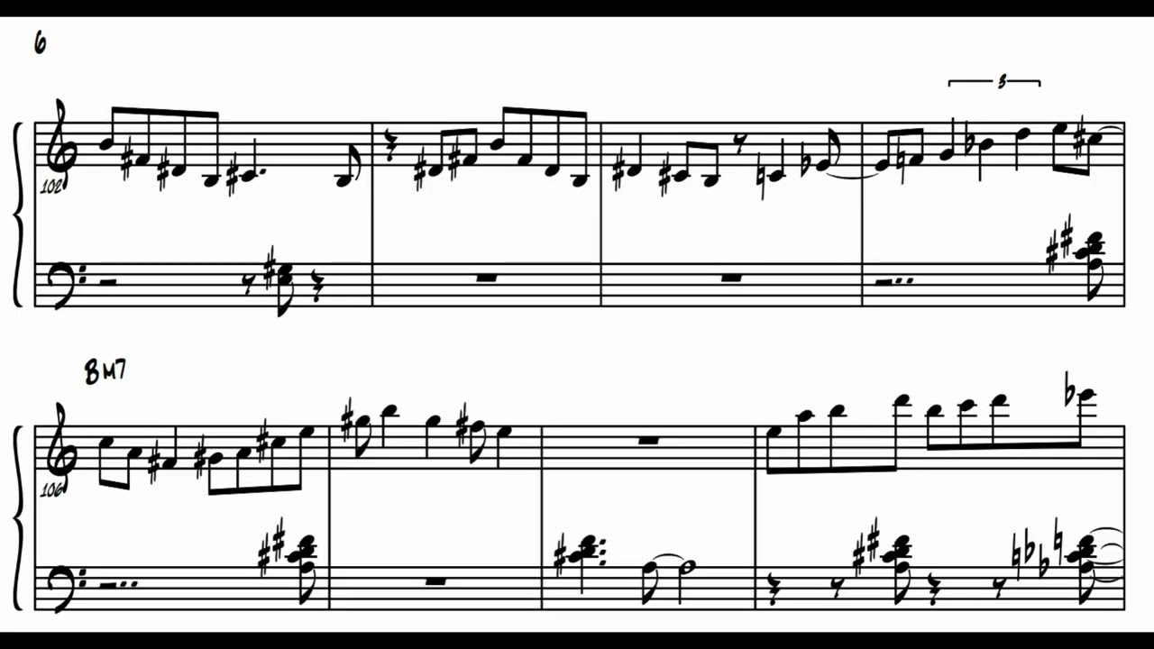 Joey Calderazzo's solo transcription of No Adults from The Traveler(1993)