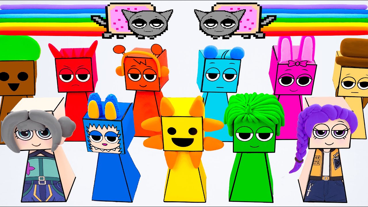 💖Paper DIY💖 Making Clay Incredibox SPRUNKI BLIND BOX Unboxing | How To Make by Mr.Blind Bag ASMR
