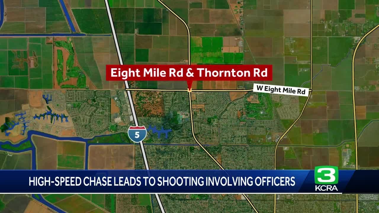 CHP officers shoot at vehicle after high-speed chase in San Joaquin County, 3 arrested