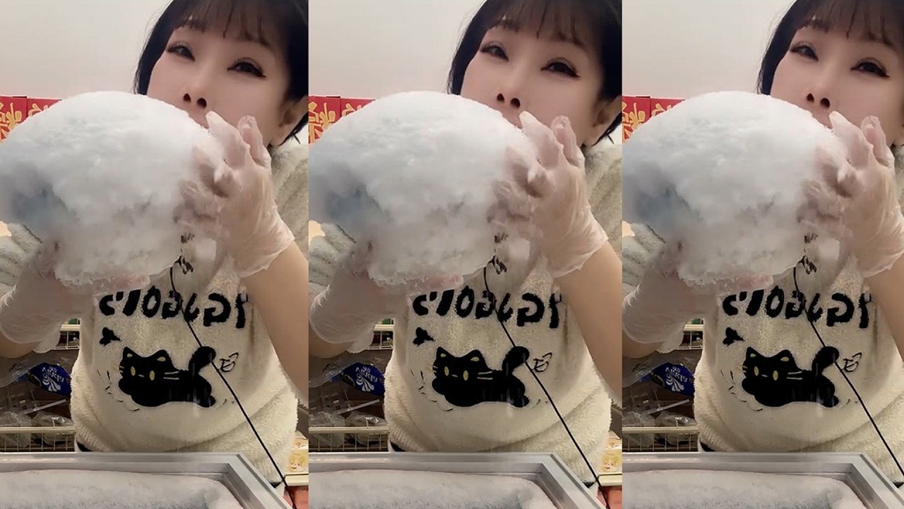 ASMR MUKBANG ICE EATING SOUNDS FROM THE FROZEN WATER